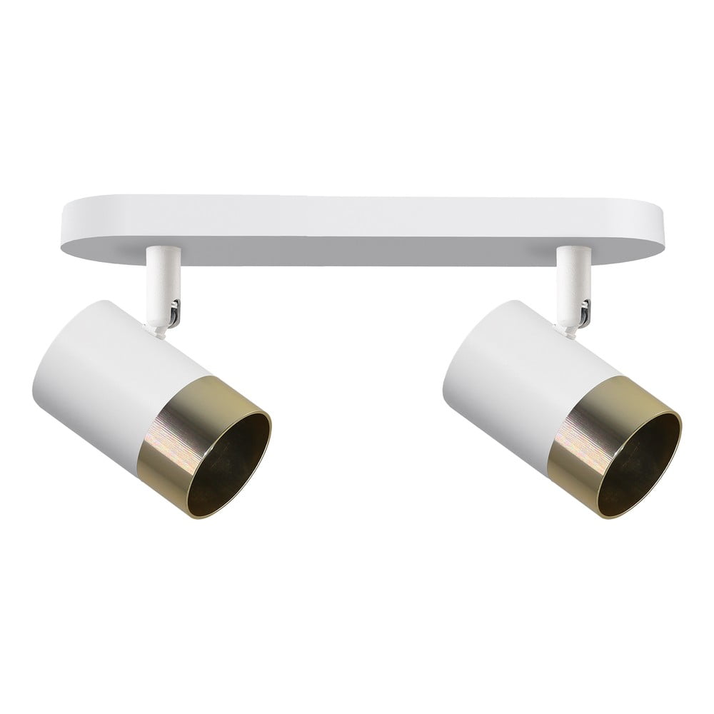 Plafonieră albă/aurie cu abajur din metal 34x5.5 cm Tobi – Candellux Lighting