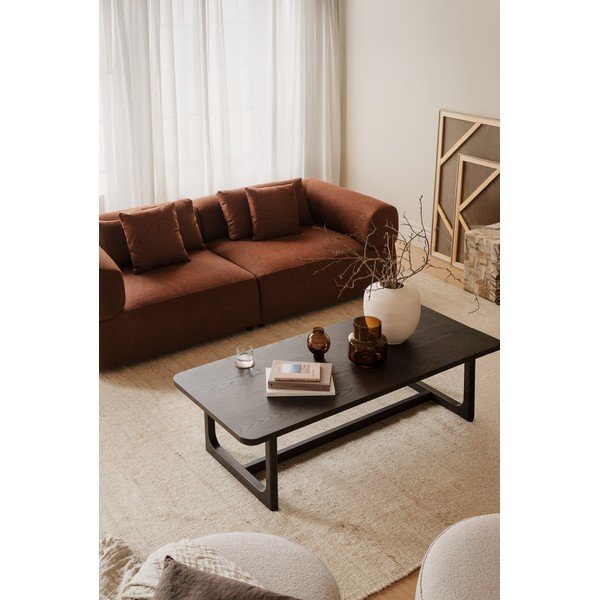 Măsuță de cafea în culoare naturală închisă cu blat cu aspect de lemn de stejar 70x160 cm Driscoll – Rowico-image-3