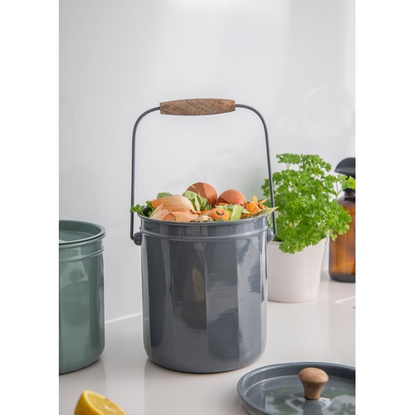 Containere din oțel pentru deșeuri compostabile în set de 3 - Kitchen Craft-image-4