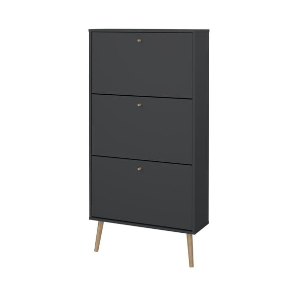 Pantofar gri antracit cu deschidere înclinată Bodo – Tvilum-image-3