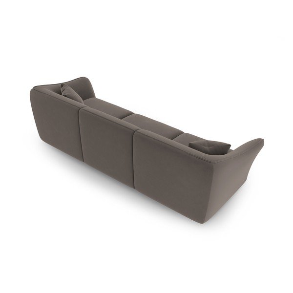 Canapea maro cu tapițerie din catifea 292 cm Tokyo – Cosmopolitan Design-image-3