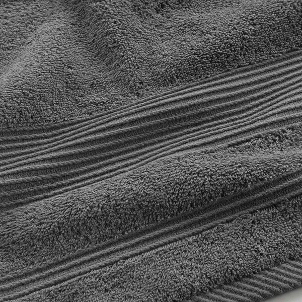 Prosop gri închis din bumbac din frotir 90x150 cm Tendresse – douceur d'intérieur-image-2