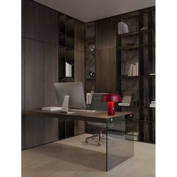 Veioză burgundy LED cu intensitate reglabilă din metal (înălțime 31 cm) Noelia – Nova Luce-image-3