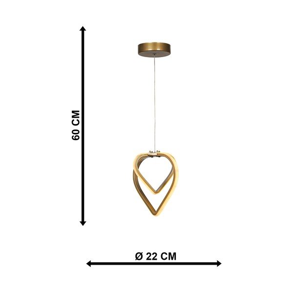 Lustră bronz LED din metal ø 22 cm Sevinc – Squid Lighting-image-4