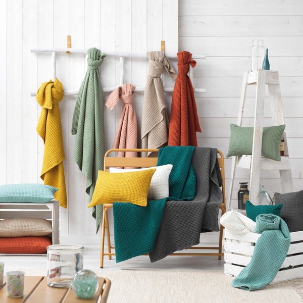 Pernă decorativă 30x50 cm Gaufrette – douceur d'intérieur-image-1