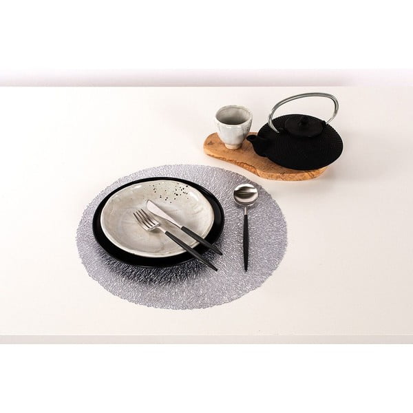 Suport de farfurie Tiseco Home Studio, ⌀ 38 cm, argintiu-image-2