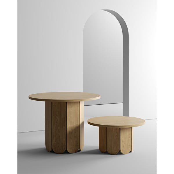 Masă dining cu aspect de lemn de stejar Woodman Soft, ø 98 cm-image-3