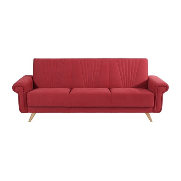 Canapea extensibilă cu 3 locuri Max Winzer Jannes, roșu