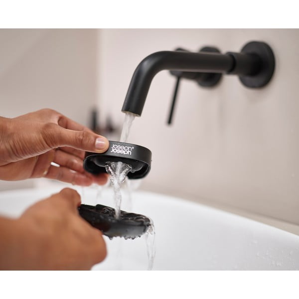 Săpunieră neagră din plastic Slim – Joseph Joseph-image-1