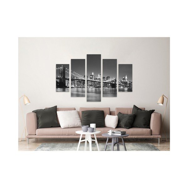 Tablou din mai multe piese Styler Most BW, 100 x 150 cm-image-2