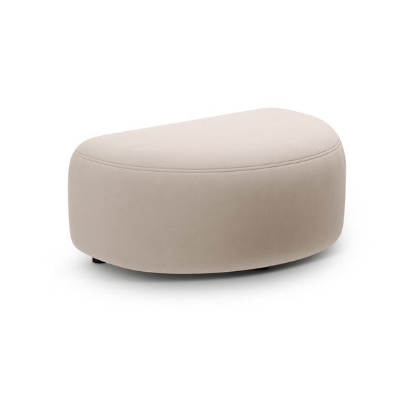 Taburet bej cu tapițerie din catifea Kate – Micadoni 