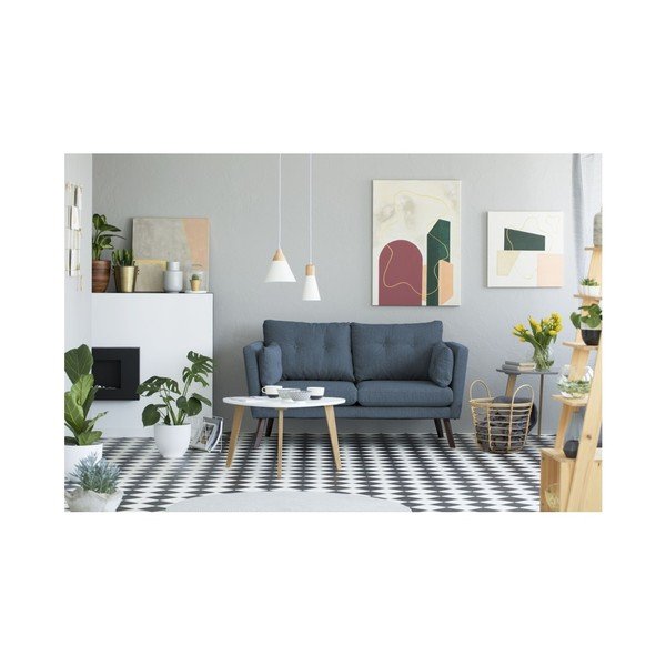 Canapea cu 2 locuri Mazzini Sofas Elena, albastru închis-image-4