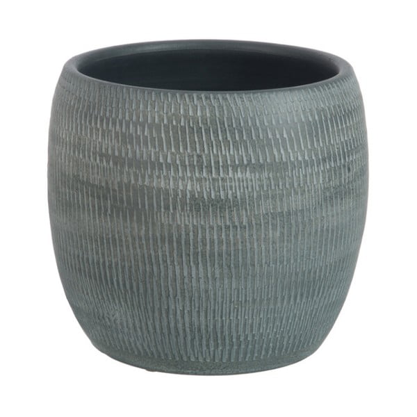 Ghiveci din ceramică J-Line Stripe Terracot, înălțime 27 cm