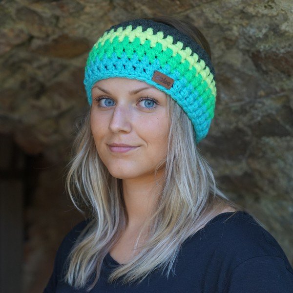 Bentiță lucrată manual DOKE Stripes Blue-image-3