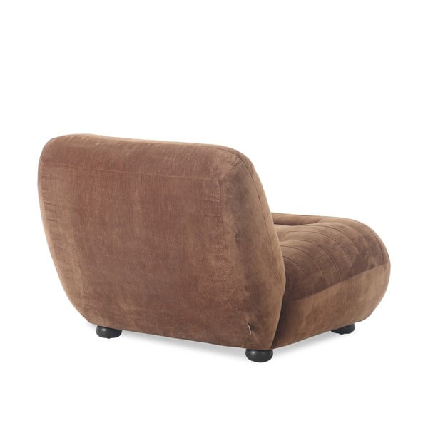 Fotoliu maro cu tapițerie din catifea Wyatt – Dutchbone-image-4