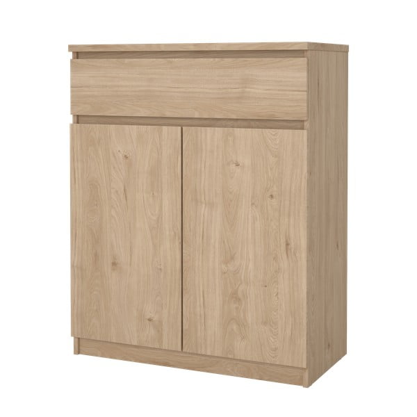 Comodă în culoare naturală cu aspect de lemn de stejar 80x100x40 cm Naia – Tvilum-image-4