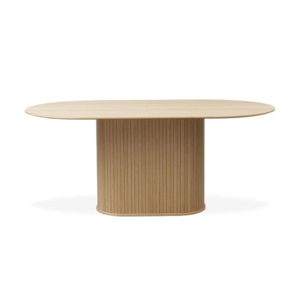 Masă de dining cu blat cu aspect de lemn de stejar 95x180 cm Nola – Unique Furniture