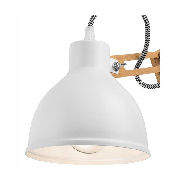 Aplică de perete albă/maro ø 15 cm Marcello – LAMKUR-image-3