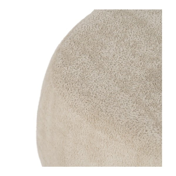 Taburet bej cu tapițerie din țesătură bouclé – Ixia-image-4