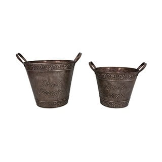 Set 2 ghivece din zinc Antic Line Roses de Provence