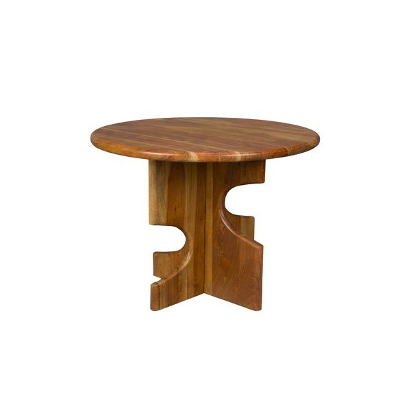 Măsuță auxiliară rotundă din lemn de acacia ø 60 cm Morgan – Dutchbone-image-2