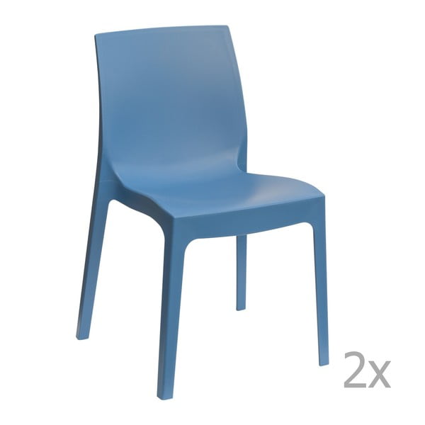 Set 2 scaune Castagnetti Rome, albastru