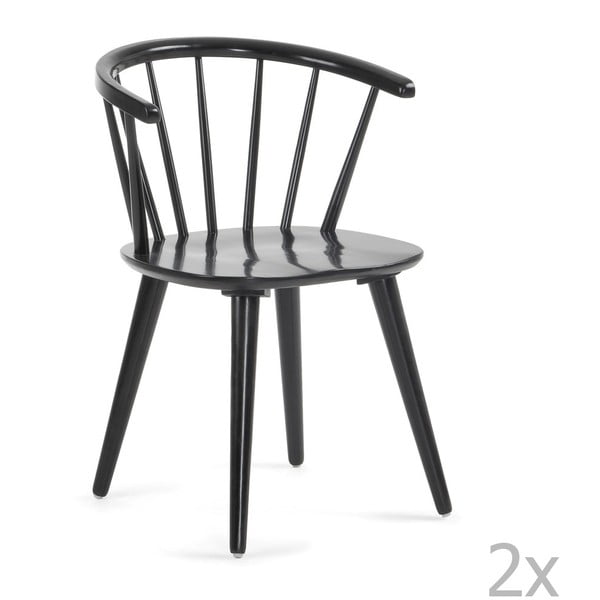 Set 2 scaune La Forma Krise, negru