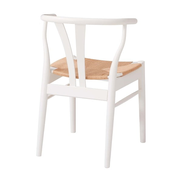 Scaun din lemn de fag și șezut din ratan Findahl by Hammel Freja, alb-image-3