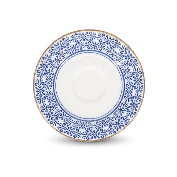 Farfurioară albă/albastră din porțelan ø 14 cm Azul – BonBistro