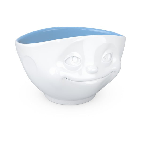 Bol porțelan, îndrăgostit 58products, alb - albastru-image-1