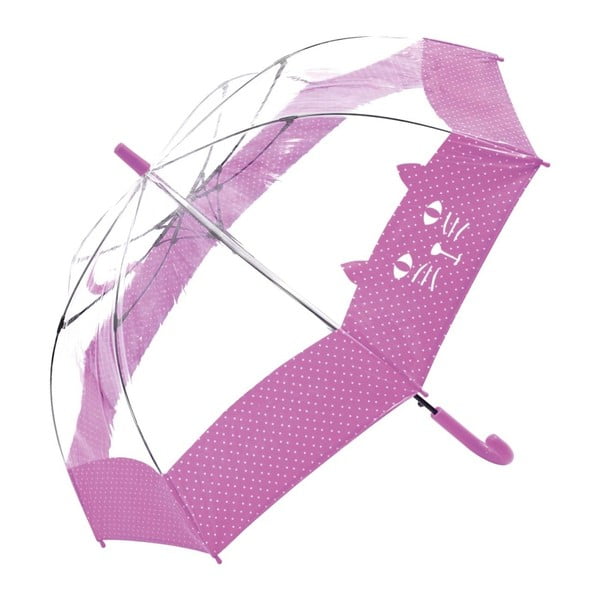 Umbrelă pentru copii cu detalii roz Chat