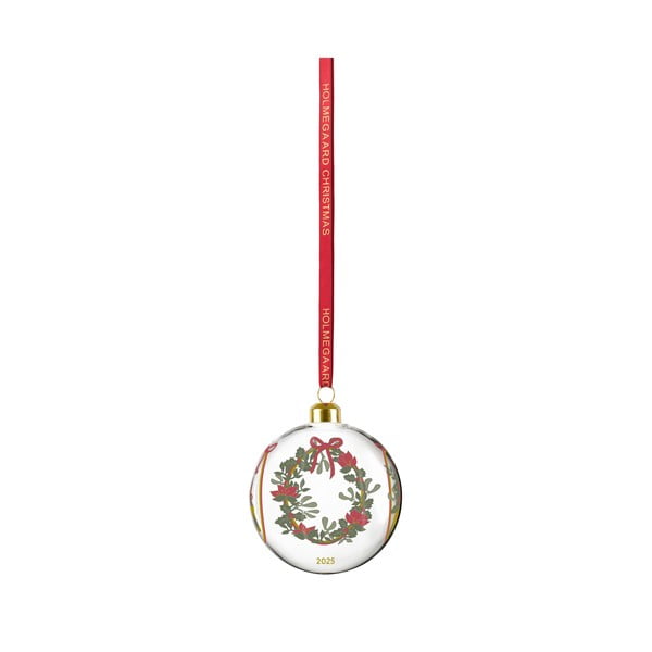 Glob de Crăciun suflat manual din sticlă ø 8 cm Annual Christmas Bauble 2025 – Holmegaard