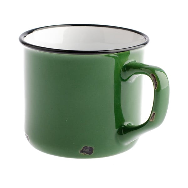 Cană din ceramică Dakls Story Time Over Tea, 230 ml, verde