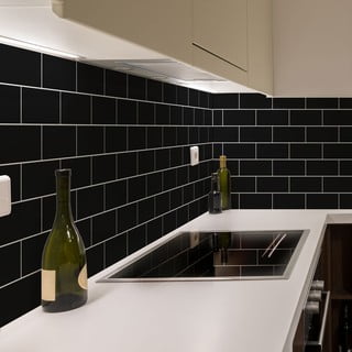 Autocolante pentru gresie 30 buc. 20x10 cm Subway Tiles Black – Ambiance