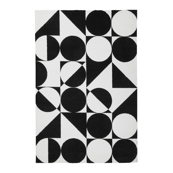 Covor Obsession My Black & White Kalo, 80 x 150 cm, negru - alb