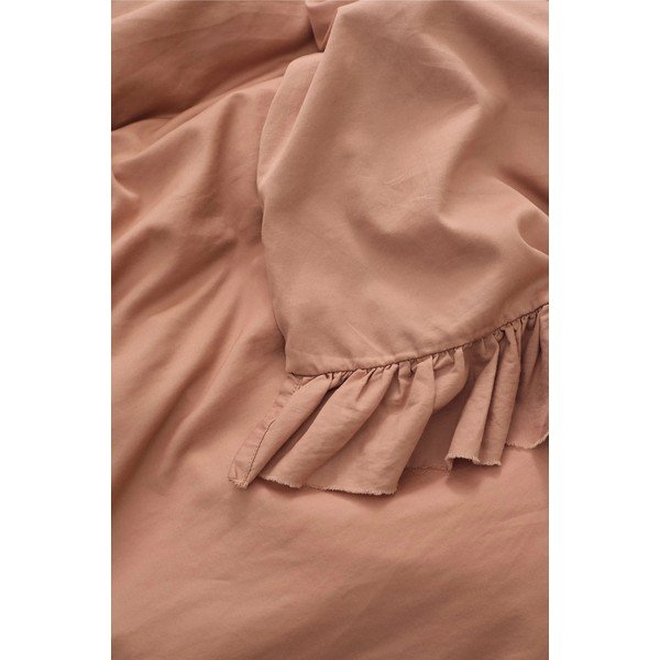 Lenjerie de pat roz prăfuit din bumbac satinat pentru pat de o persoană 150x210 cm Gloria – Ellos Home-image-2