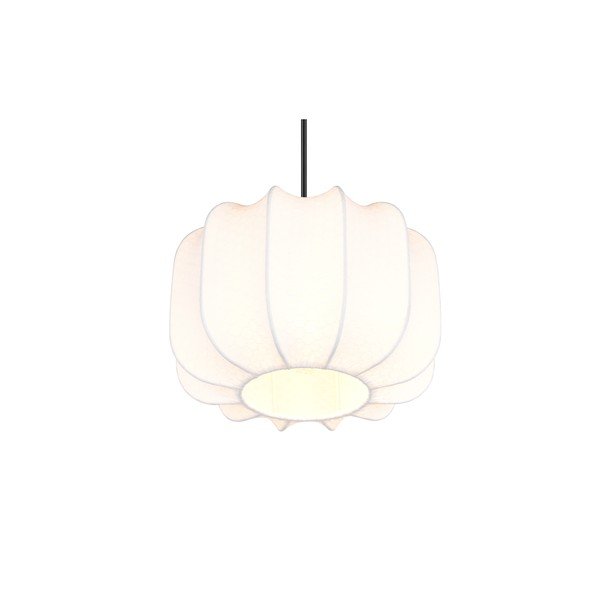 Lustră albă din metal cu abajur textil ø 25 cm Madleine – Reality-image-4