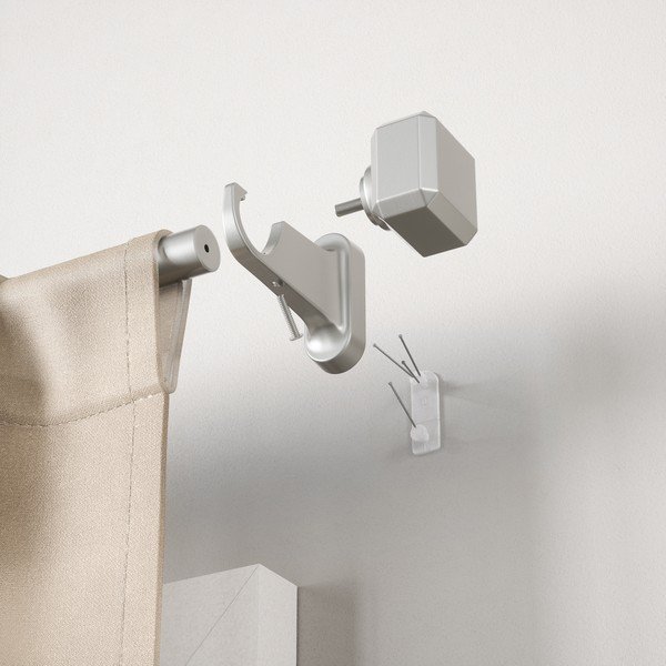 Galerie de perdea argintiu-mat extensibilă din oțel 107 - 305 cm Geo – Umbra-image-1