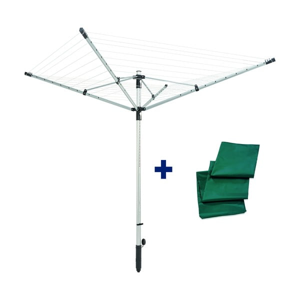 Uscător de rufe argintiu pentru grădină 50 m LinoLift 500 – LEIFHEIT