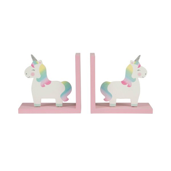 Set 2 suporturi pentru fixarea cărților pe raft Sass & Belle Rainbow Unicorn-image-1