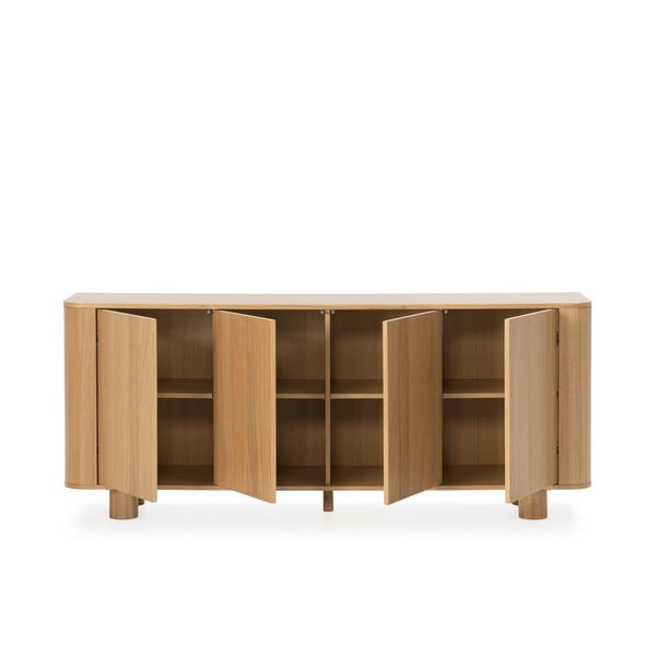 Comodă în culoare naturală cu aspect de lemn de stejar 180x75x40 cm Padoc – MOME-image-4