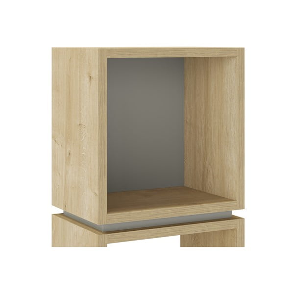 Bibliotecă verde/în culoare naturală cu aspect de lemn de stejar 32x133 cm Lofty – Marckeric-image-3