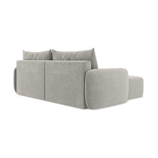 Colțar gri deschis extensibil/cu spațiu de depozitare (cu colț pe partea stângă) Kalena – Makamii-image-4