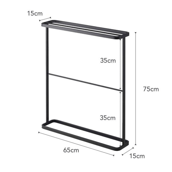 Suport pentru prosoape YAMAZAKI Tower, negru-image-2