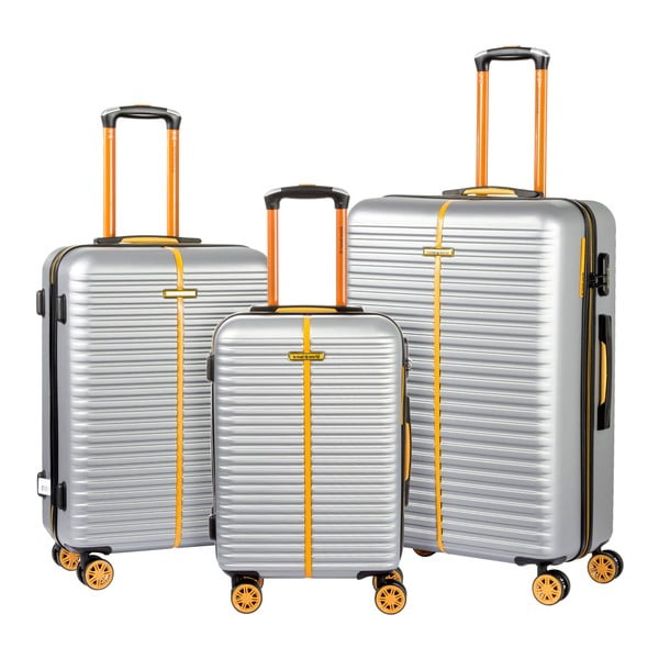 Set 3 valize cu roți Travel World Amazonia, gri