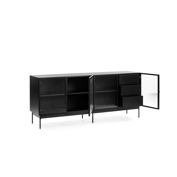 Comodă Teulat Blur, lățime 180 cm, negru-image-3