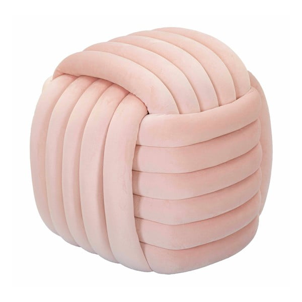 Taburet roz-deschis cu tapițerie din catifea Softy – Mauro Ferretti