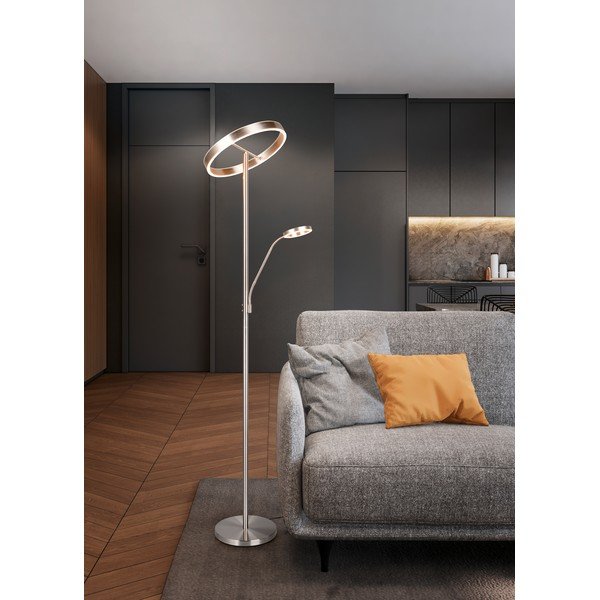 Lampadar argintiu LED (înălțime 180 cm) Willis – Trio-image-1