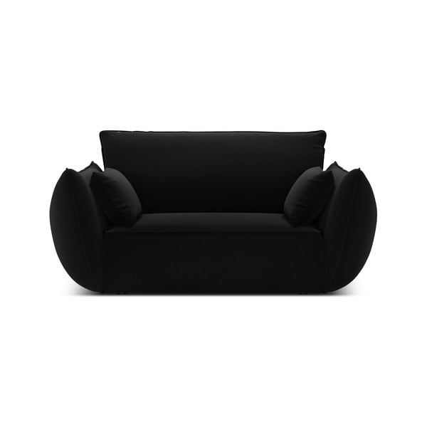 Fotoliu negru cu tapițerie din catifea Vanda – Mazzini Sofas-image-2