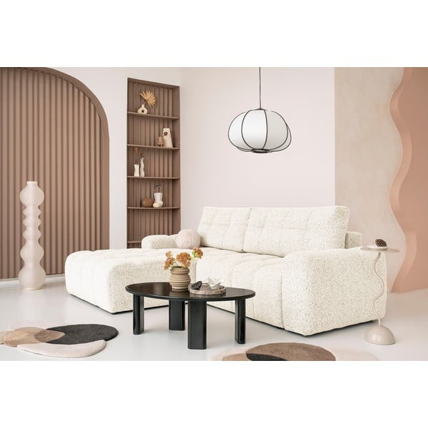 Colțar modular crem extensibil/cu spațiu de depozitare (cu colț pe partea stângă) Lulu – Miuform-image-1